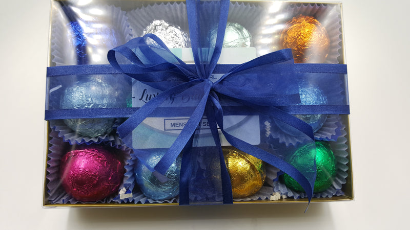 Gift Set with 12 foil wrapped 2.5 oz bath bombs, great for dry skin, Manly Scents