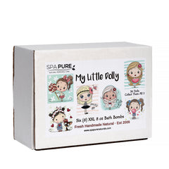 Bath Bombs for Kids with Little Dolly Toys Inside - Made in United States - Large Toys, Natural XXL Bath Bombs (6 Count)