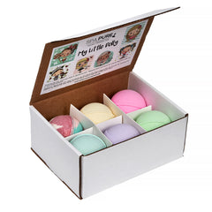 Bath Bombs for Kids with Little Dolly Toys Inside - Made in United States - Large Toys, Natural XXL Bath Bombs (6 Count)