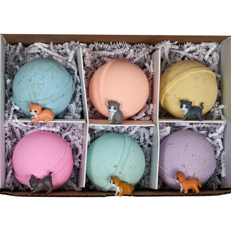 10 oz Bath Bombs for KIDS with 2 Toys Inside - select kid-friendly scents - surprise toys!