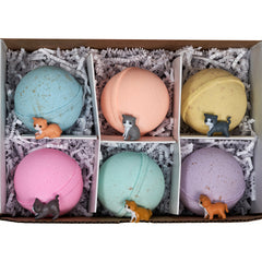 10 oz Bath Bombs for KIDS with 2 Toys Inside - select kid-friendly scents - surprise toys!