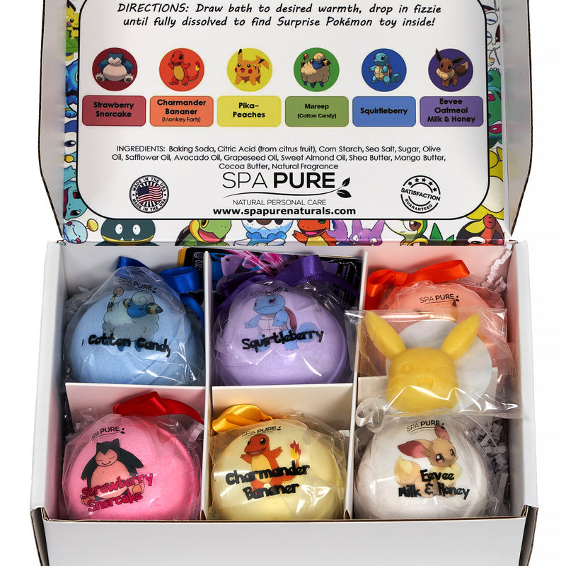 10 oz Bath Bombs for KIDS with 2 Toys Inside - select kid-friendly scents - surprise toys!