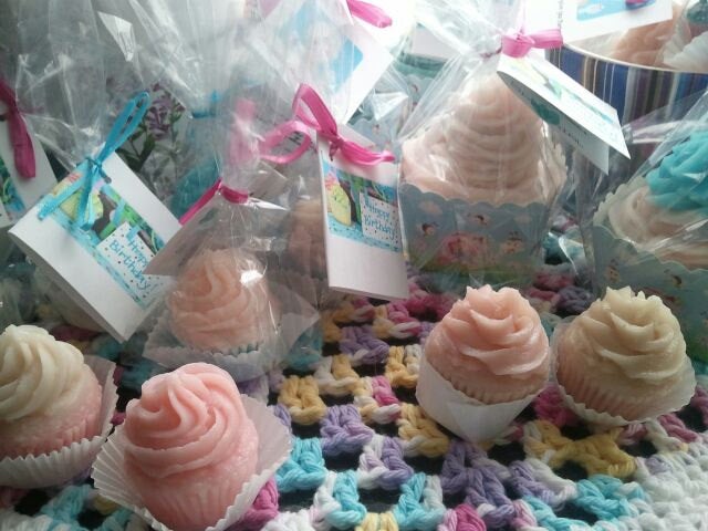 10 Cupcake Soaps shea butter and goat's milk soap (small 1.25 oz) you select scent and color ultra rich