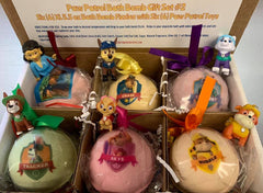 6 XL Bath bombs with Surprise PAWs Patrol toys inside, collect them all, USA made